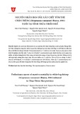 Nguyên nhân ban đầu gây chết tôm thẻ chân trắng Litopenaeus vannamei (Boone, 1931) nuôi tại tỉnh Thừa Thiên Huế