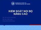 Bài giảng Kiểm soát nội bộ nâng cao: Chương 1 - TS. Lê Thị Thanh Mỹ