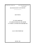 Luận án Tiến sĩ Triết học: Tư tưởng triết học của Johann Wolfgang von Goethe và ý nghĩa của nó đối với xã hội hiện đại