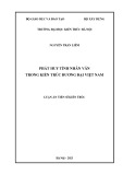 Luận án Tiến sĩ Kiến trúc: Phát huy tính nhân văn trong kiến trúc đương đại Việt Nam