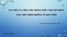 Bài giảng Vai trò của hóa trị trong điều trị nội khoa ung thư phổi không tế bào nhỏ - ThS.BS. Vũ Hà Thanh