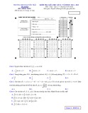 Đề thi giữa học kì 2 môn Toán lớp 12 năm 2022-2023 - Trường THPT Nguyễn Trãi, Quảng Nam