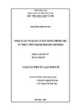 Luận án Tiến sĩ Luật kinh tế: Pháp luật về quản lý đất rừng phòng hộ từ thực tiễn thành phố Hồ Chí Minh