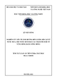 Tóm tắt Luận án Tiến sĩ Địa chất học: Nghiên cứu yếu tố ảnh hưởng đến lượng bổ cập từ nước mưa cho nước dưới đất các trầm tích Đệ tứ vùng đồng bằng sông Hồng