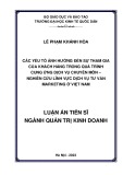 Luận án Tiến sĩ Quản trị kinh doanh: Các yếu tố ảnh hưởng đến sự tham gia của khách hàng trong quá trình cung ứng dịch vụ chuyên môn – nghiên cứu lĩnh vực dịch vụ tư vấn marketing ở Việt Nam