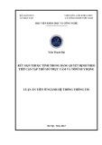 Luận án Tiến sĩ ngành Hệ thống thông tin: Rút gọn thuộc tính trong bảng quyết định theo tiếp cận tập thô mờ trực cảm và tôpô suy rộng