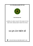 Luận án Tiến sĩ Quản trị kinh doanh: Nghiên cứu hành vi người tiêu dùng thịt bò nhập khẩu trên địa bàn thành phố Hà Nội