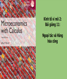 Bài giảng Kinh tế vi mô 2: Bài 11 - Ngoại tác và hàng hóa công
