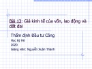 Bài giảng Thẩm định đầu tư công: Bài 13 - Nguyễn Xuân Thành (Năm 2020)