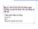 Bài giảng Thẩm định đầu tư công: Bài 11 - Nguyễn Xuân Thành (Năm 2021)