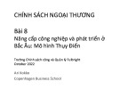 Bài giảng Chính sách ngoại thương: Bài 8 - Nâng cấp công nghiệp và phát triển ở Bắc Âu (Mô hình Thụy Điển)