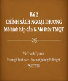 Bài giảng Chính sách ngoại thương: Bài 2 - Vũ Thành Tự Anh