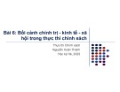 Bài giảng Thực thi chính sách: Bài 6 - Nguyễn Xuân Thành (Năm 2023)