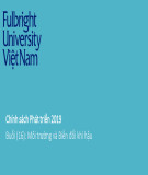 Bài giảng Chính sách phát triển: Buổi 16 - Môi trường và biến đổi khí hậu (Năm 2019)
