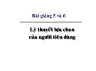 Bài giảng Kinh tế học vi mô dành cho chính sách công: Bài 5 và 6 - Lý thuyết lựa chọn của người tiêu dùng (2021)