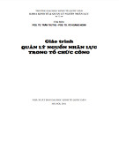 Giáo trình Quản lý nguồn nhân lực trong tổ chức công: Phần 1 - PGS. TS Trần Thị Thu