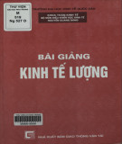 Bài giảng Kinh tế lượng: Phần 2 - PGS.TS Nguyễn Quang Dong