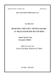 Tóm tắt Luận văn Thạc sĩ Quản lý công: Bồi dưỡng viên chức Trường Đại học Sư phạm Thành phố Hồ Chí Minh