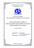 Đề tài nghiên cứu khoa học: Sử dụng kênh truyền thông số trong hoạt động truyền thông tuyển sinh của Trường Đại học Nội Vụ Hà Nội