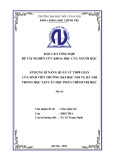 Đề tài nghiên cứu khoa học: Áp dụng kĩ năng quản lý thời gian của sinh viên trường Đại học Nội vụ Hà Nội trong học tập các học phần Chính trị học