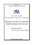 Đề tài nghiên cứu khoa học: Tiêu dùng văn hóa của sinh viên Trường Đại học Nội vụ Hà Nội