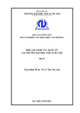 Đề tài nghiên cứu khoa học: Hiệu quả hợp tác quốc tế tại trường Đại học Nội vụ Hà Nội