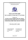 Đề tài nghiên cứu khoa học: Đánh giá hoạt động truyền thông bằng báo mạng đối với các loại hình nghệ thuật biểu diễn truyền thống