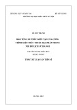 Tóm tắt Luận án Tiến sĩ Kiến trúc: Bảo tồn cấu trúc kiến tạo của công trình kiến trúc thuộc địa Pháp trong nội đô lịch sử Hà Nội