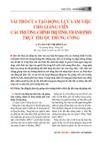 Vai trò của tạo động lực làm việc cho giảng viên các trường chính trị tỉnh, thành phố trực thuộc trung ương