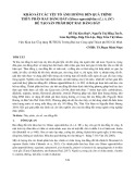 Khảo sát các yếu tố ảnh hưởng đến quá trình thủy phân rau đắng đất (Glinus oppositifolius (L.) A. DC) để tạo sản phẩm bột rau đắng đất