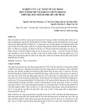 Nghiên cứu các nhân tố tác động đến ý định mở tài khoản chứng khoán trên địa bàn Thành phố Hồ Chí Minh