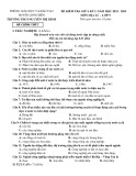 Đề thi giữa học kì 1 môn Địa lí lớp 9 năm 2023-2024 - Trường THCS Nguyến Thị Định, Long Điền
