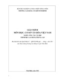 Giáo trình Cơ sở văn hóa Việt Nam (Nghề: Công tác xã hội - CĐ/TC) - Trường Cao đẳng Cơ giới Ninh Bình (2021)