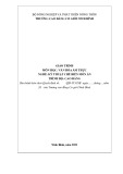 Giáo trình Văn hoá ẩm thực (Nghề: Kỹ thuật chế biến món ăn - Cao đẳng) - Trường Cao đẳng Cơ giới Ninh Bình (2021)