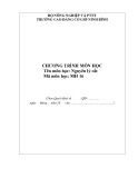 Giáo trình Nguyên lý cắt (Nghề: Cắt gọt kim loại - Cao đẳng) - Trường Cao đẳng Cơ giới Ninh Bình (2021)