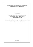 Giáo trình Côn trùng đại cương (Nghề: Trồng trọt và bảo vệ thực vật - Trung cấp) - Trường Trung cấp Trường Sơn, Đắk Lắk