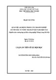 Luận án Tiến sĩ Xã hội học: Quan hệ lao động trong các doanh nghiệp có vốn đầu tư nước ngoài ở Việt Nam hiện nay (Nghiên cứu trường hợp tại Khu công nghiệp Thăng Long, Hà Nội)