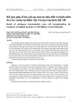 Kết quả ghép tế bào gốc tạo máu tự thân điều trị bệnh nhân đa u tuỷ xương tại Bệnh viện Trung ương Quân đội 108