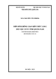 Luận án Tiến sĩ Kiến trúc: Biến đổi không gian kiến trúc làng dân tộc Cơ Tu tại Quảng Nam