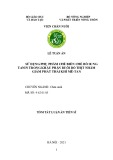 Tóm tắt Luận án Tiến sĩ Chăn nuôi: Sử dụng phụ phẩm chế biến chè bổ sung Tanin trong khẩu phần nuôi bò thịt nhằm giảm phát thải khí mê-tan