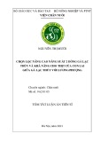 Tóm tắt Luận án Tiến sĩ Chăn nuôi: Chọn lọc nâng cao năng suất hai dòng gà Lạc Thủy và khả năng cho thịt của con lai giữa gà Lạc Thủy với Lương Phượng