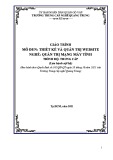 Giáo trình Thiết kế và quản trị Website (Nghề: Quản trị mạng máy tính - Trung cấp) - Trường Trung cấp nghề Quang Trung