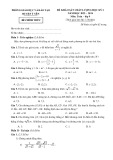 Đề thi học kì 1 môn Toán lớp 9 năm 2023-2024 - Phòng GD&ĐT huyện Ý Yên