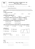 Đề thi học kì 1 môn Toán lớp 2 năm 2022-2023 có đáp án - Trường Tiểu học Mỹ Lộc
