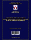 Luận văn Thạc sĩ Kỹ thuật điện: Các phương pháp tính toán giá thành sản xuất điện, xây dựng chương trình tổng quát để tính giá điện bằng phần mềm excel