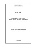 Luận án Tiến sĩ Kinh tế chính trị: Năng lực cạnh tranh của Tổng công ty Dịch vụ viễn thông