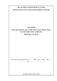 Giáo trình Quản trị chất lượng trang phục (Nghề: Công nghệ may - Cao đẳng) - Trường Cao đẳng Công nghệ TP HCM