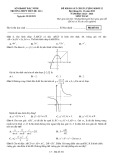 Đề thi khảo sát chất lượng môn Toán lớp 12 năm 2023-2024 - Trường THPT Tiên Du số 1 (Đợt tháng 10, 11)