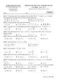 Đề thi giữa học kì 2 môn Toán lớp 12 năm 2022-2023 - Trường PTDTNT THCS&THPT Nước Oa