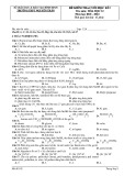 Đề thi học kì 1 môn Hoá học lớp 12 năm 2023-2024 - Trường THPT Nguyễn Trân, Bình Định